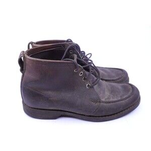 Vintage Gokey Hiker Chukka Boots Mens 10.5D Brown Leather Moc Sauvage Gro Cord